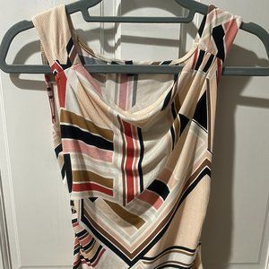 White House Black Market Geometric Print Blouse - Multi Color Size XS